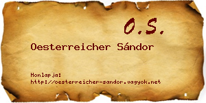 Oesterreicher Sándor névjegykártya